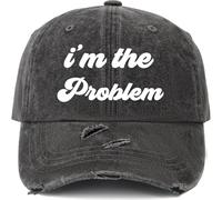 Gorra de béisbol desgastada Lavada de Moda para Hombres Soy el Problema Entrega al día Siguiente