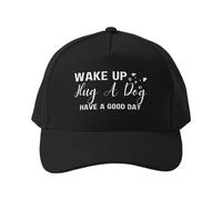 Gorra de béisbol Despierta, Abraza a tu Perro, Que tengas un Buen día Gorra de Camping para Amantes de los Animales, Ideal para Aventuras al Aire Libre
