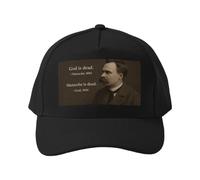 Gorra de béisbol Dios ha Muerto - Cita de Nietzsche Gorra Snapback con Retrato Vintage para Entrenamiento en el Gimnasio