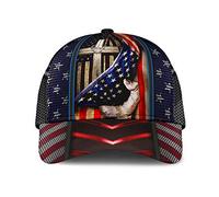 Gorra De Béisbol Dios Orgulloso Bandera Americana Cristianismo Patriótico 4 De Julio Sombrero Pico Transpirable Deportes Visera Sombreros, para Cámping, Senderismo, Playa, 57-60cm