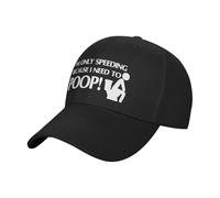 Gorra de béisbol divertida con texto en inglés "I'm Only Speeding Because I Need to Poopoo", gorra de camionero ajustada para adultos, gris, Talla única