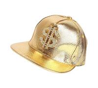 Gorra de béisbol Dollar - Gorra Ajustable de Hip Hop | Mezcla de algodón y Cuero de PU, Sombrero de Streetwear, Sombreros de Rapero, patrón de dólar Divertido Estilo de los años 80, para Bailar,