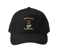 Gorra de béisbol ¿Dónde está mi Gato Loco? Divertido Meme de Perro Doberman con Buenos Modales Humor de Gato contra Perro para Amantes de los Animales Gorra Snapback para el Gimnasio