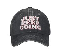 Gorra de béisbol Duradera Just Keep Going Verano Casual Hip Hop Sombreros Pareja Mujeres Personalizado DIY Senderismo Pesca Transpirable sEssential para otoño