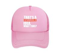 Gorra De Béisbol Esa Es Una Idea Horrible ¿A Qué Hora? Casual Hats Adjustable,Unisex Trucker Gorra para Hombre Pesca Verano