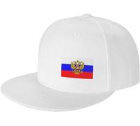 Gorra De Béisbol Escudo De Armas De Rusia Bandera De Rusia ala Plana Gorras De Hombre Casual Golf Hat Transpirable Gorra Trucker para Running Senderismo Viajes
