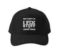 Gorra de béisbol Eso es lo Que Hago, arreglo Cosas y sé Cosas. Dicho Gracioso. Sombrero para el Sol para Senderismo y Sombra al Aire Libre.