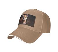 Gorra de béisbol estampada Cougar, ajustable, adecuada para deportes al aire libre, ocio, fitness y viajes, color negro, Natural, One Size