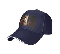 Gorra de béisbol estampada Cougar, ajustable, adecuada para deportes al aire libre, ocio, fitness y viajes, color negro, Azul marino, One Size