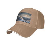 Gorra de béisbol estampada On the Snowy Mountain, ajustable, adecuada para deportes al aire libre, ocio, fitness y viajes, color negro, Natural, talla única