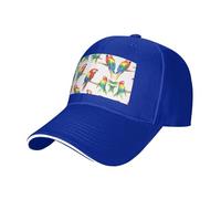 Gorra de béisbol estampada Parrot Collection, ajustable, adecuada para deportes al aire libre, ocio, fitness y viajes, color negro, Azul, talla nica