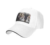 Gorra de béisbol estampada Tiger at Rest, ajustable, adecuada para deportes al aire libre, ocio, fitness y viajes, color negro