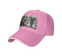Gorra de béisbol estampada Tiger at Rest, ajustable, adecuada para deportes al aire libre, ocio, fitness y viajes, color negro
