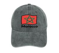 Gorra De Béisbol Estilo Polo Marruecos Bandera Nacional Clásica 6 Paneles Ajustable Color Sólido Unisex Partido De Fútbol