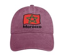 Gorra De Béisbol Estilo Polo Marruecos Bandera Nacional Clásica 6 Paneles Ajustable Color Sólido Unisex Partido De Fútbol