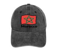 Gorra De Béisbol Estilo Polo Marruecos Bandera Nacional Clásica 6 Paneles Ajustable Color Sólido Unisex Partido De Fútbol