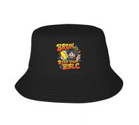 Gorra de béisbol Estilo Unisex Personalizada Unisex Bruh Lee tu Sombrero de Cubo Viaje Playa Citas de Dios Cristiano Sombreros de Pesca de Verano Regalo