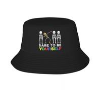 Gorra de béisbol Estilo Unisex Personalizado Atrévete a ser tú Mismo Esqueleto Dabbing Autismo Conciencia Sombrero de Cubo Mujer Hombre Moda Verano Al Aire Libre Sol Pescador Gorra Regalo