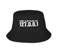 Gorra de béisbol Estilo Unisex Personalizado No Hay Lugar como 127.0.0.1 Sombrero de Cubo Hombres Mujeres Hacker Geek Beach Sun Gorra de Camping de Verano Regalo