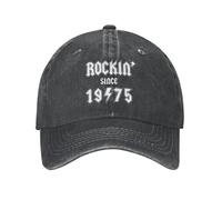 Gorra de béisbol Estilo Unisex Personalizado Punk Unisex Algodón Rockin Desde 1985 Cumpleaños Rocker Regalos Gorra de béisbol Adulto Gorra de papá Ajustable para Hombres Mujeres Regalo Deportivo
