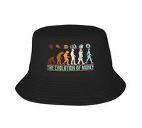 Gorra de béisbol Estilo Unisex Personalizado Unisex Evolución del Dinero Bucket Hat Travel Beach BTC Coins Summer Fishing Hat Gift