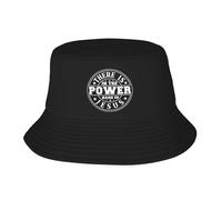 Gorra de béisbol Estilo Unisex Poder Personalizado en Nombre del Sombrero de Cubo Hombres Mujeres Fe Cristiana Sol Verano Camping Gorra de Pesca Regalo
