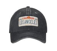 Gorra de béisbol Estilo Unisex Unisex Los Ángeles California matrícula Gorra de algodón Gorra clásica para Entrenamientos al Aire Libre Tocado Ajustable Regalo Personalizado
