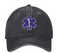 Gorra de béisbol Estrella de la Vida Rescate médico Deporte al Aire Libre Y2K Retro Hip Hop Papá Hombres Adultos Diseño Casual Sombrero
