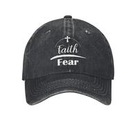 Gorra de béisbol Fe Cristiana sobre Miedo Gorra Retro de Camionero Ajustada en Verano Hombres Patines de Tenis con impresión para Adultos Gorras de béisbol en Oferta