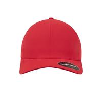 Gorra de béisbol Flexifit Delta, Gorra Unisex de poliéster para Hombres y Mujeres, sin Costuras, Impermeable, Unisex, 180, Rojo, Small/Medium