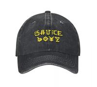Gorra de béisbol Golden Sauce Boyz Letras Denim Retro Personalizada Lavada para Mujeres Vaqueros de Golf para Senderismo para Hombres Regalo Snapback
