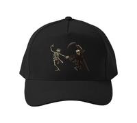 Gorra de béisbol Gorra Dance with Death con Visera Curva para Estilo Urbano, Transpirable y Ajustable.