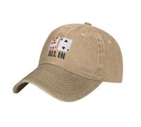 Gorra de béisbol Gorra de Camionero de diseño para Hombres Poker All in 7 2 Summer Retro Gym Sun-Proof Regalo