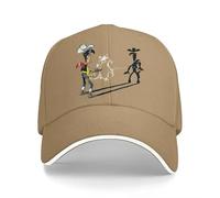 Gorra de béisbol Gorra de Pico con Dibujo Genial Lucky Luke Dibujos Animados Sombra de Sol para Hombres y Mujeres Regalo