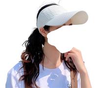 Gorra de béisbol, gorra deportiva for exteriores, 1 pieza, sombrero for el sol con cola de caballo, informal, con parte superior hueca, for primavera y golf, for playa.(White)