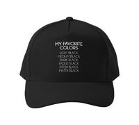 Gorra de béisbol Gorra Unisex de 5 Paneles Black Is My Favorite Color para Gimnasio, Ligera, Transpirable y cómoda.