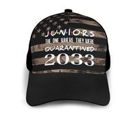 Gorra De Béisbol Graduación De La Clase 2033: Cuarentena para Estudiantes De Tercer Año Gorra De Béisbol De Caza Moda Casual Unisex Sombreros, para Playa, Senderismo, Cámping, 57-60cm