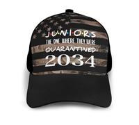 Gorra De Béisbol Graduación De La Clase 2034: Cuarentena para Estudiantes De Tercer Año Sombrero del Camionero Hip Hop Ajustable Visera Sombreros, para Cámping, Deporte, Exterior, 57-60cm