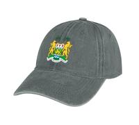 Gorra de Béisbol Gris para Hombre, Verano Unisex Ajustable Cómoda Gorras con Bandera de Sierra Leona Relxed Casual de Algodón Sombrero Transpirable Deportes Cap