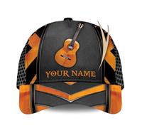 Gorra De Béisbol Guitarist Personalized Music Guitar with Classical Guitar Snapback Sombrero Proteccion Solar Golf Hat Transpirable Gorra Trucker para Viaje Senderismo Camping
