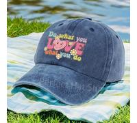 Gorra de béisbol Haz lo Que amas, de algodón con Estampado Divertido, Ajustable, con protección Solar, Moderna Gorra de papá para Mujer.