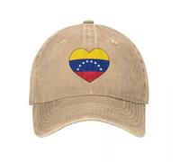 Gorra de béisbol Heart Venezuela Classic Denim Desgastado Venezuelan Sun Men Outdoor Workouts Women Outdoor Workouts Regalo de Gorra《0.1143