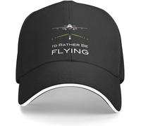 Gorra de béisbol Hip Hop Sombrero para el Sol Moda Unisex Prefiero Volar Aviones Ciclismo Amantes los Visera Gorras Vaquero con Regalo Amistad cumpleaños Hombres y Mujeres