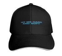 Gorra de béisbol Hit Me Hard and Soft con Texto Azul en Negrita y tipografía para Hombre, Fiesta de Espuma, Bolsa de Playa, Sombrero para Hombre y Mujer.