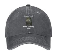 Gorra de béisbol Hombre Sobreviví al Dolor de estómago de Hoy Humor Broma de Gato Gorra de béisbol Pareja Mujer Protector Solar Gorra de Camionero Verano Casual Senderismo Gorras de béisbol Regalo