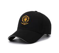 Gorra de béisbol hombre World of Warcra-ft, deporte y ocio protección solar uso diario visera curva, Deporte Correr Gorras Sombrero, Casual Unisex Baseball Cap, Deportes(Black)