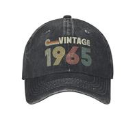 Gorra de béisbol Hombres, Año 1965 Nació en 1965 Hombres, Gorra de béisbol de Mujer Sombreros Vaqueros Desgastados Gorra Carrera al Aire Libre Golf Gorra Solar Suave sin Estructura