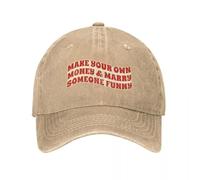Gorra de béisbol Hombres, Humor, GANA tu Propio Dinero, cásate con Alguien, Gorras de béisbol Divertidas, Gorras de Vaquera Retro desgastadas para Hombres, Gorras Ajustables para Mujeres