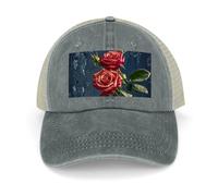 Gorra de béisbol hueca Shabby Chic Roses Classic Dad sombrero ajustable de algodón gorra de béisbol deportiva visera sombrero, Gris, One Size