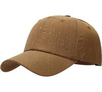 Gorra de béisbol impermeable para hombres y mujeres, transpirable, UPF50+, gorra deportiva al aire libre, gorra de lluvia ajustable de secado rápido, Marrón, talla única